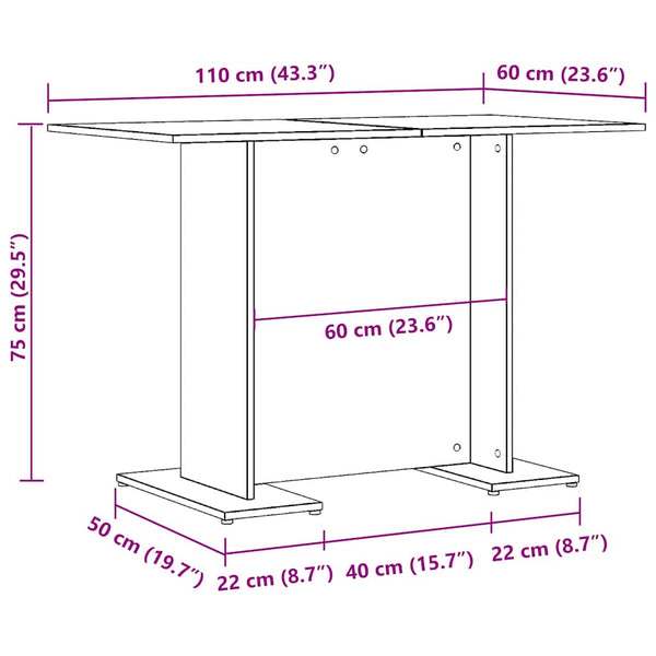 Esstisch Artisan Eiche 110x60 cm