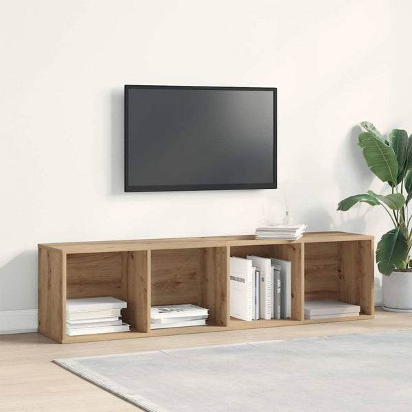 Bücherregal TV-Schrank Altholz-Optik 36x30x143 cm
