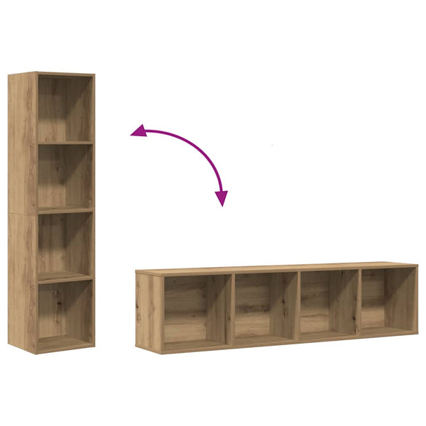 Bücherregal TV-Schrank Artisan-Eiche 143 cm