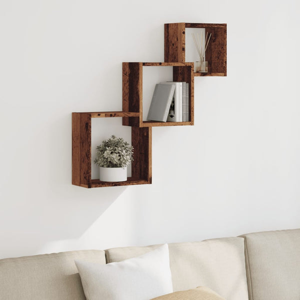 Würfelregal Altholz-Optik 68x68 cm