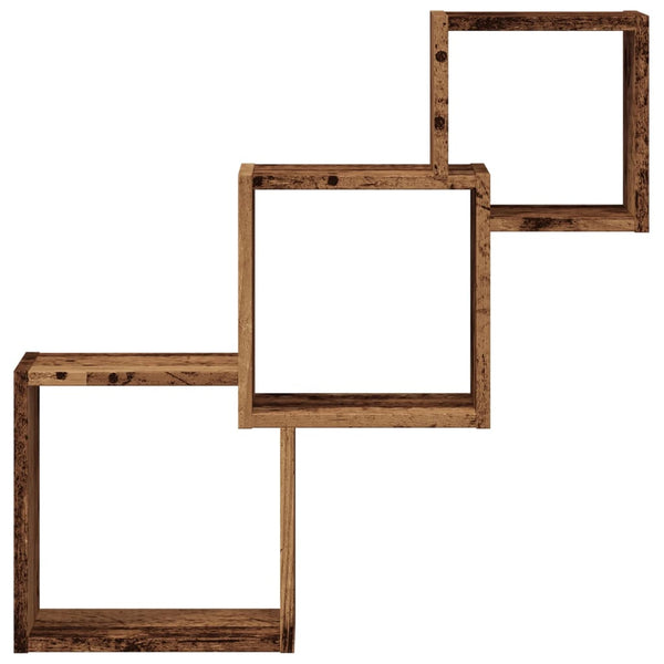 Würfelregal Altholz-Optik 68x68 cm