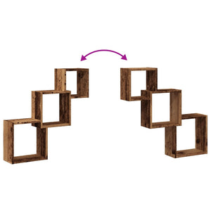 Würfelregal Altholz-Optik 68x68 cm