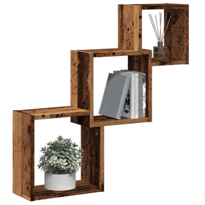 Würfelregal Altholz-Optik 68x68 cm