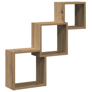 Wandregal Artisan-Eiche 68x15x68 cm