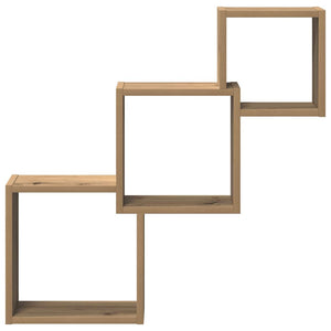 Wandregal Artisan-Eiche 68x15x68 cm