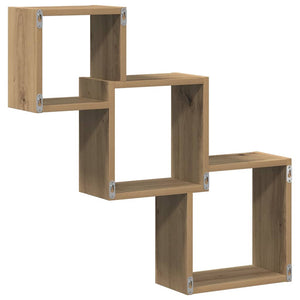 Wandregal Artisan-Eiche 68x15x68 cm