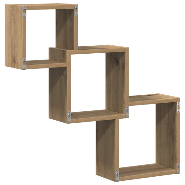 Wandregal Artisan-Eiche 68x15x68 cm