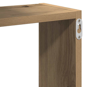 Wandregal Artisan-Eiche 68x15x68 cm