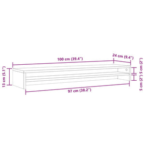 Monitorständer Altholz-Optik 100 cm