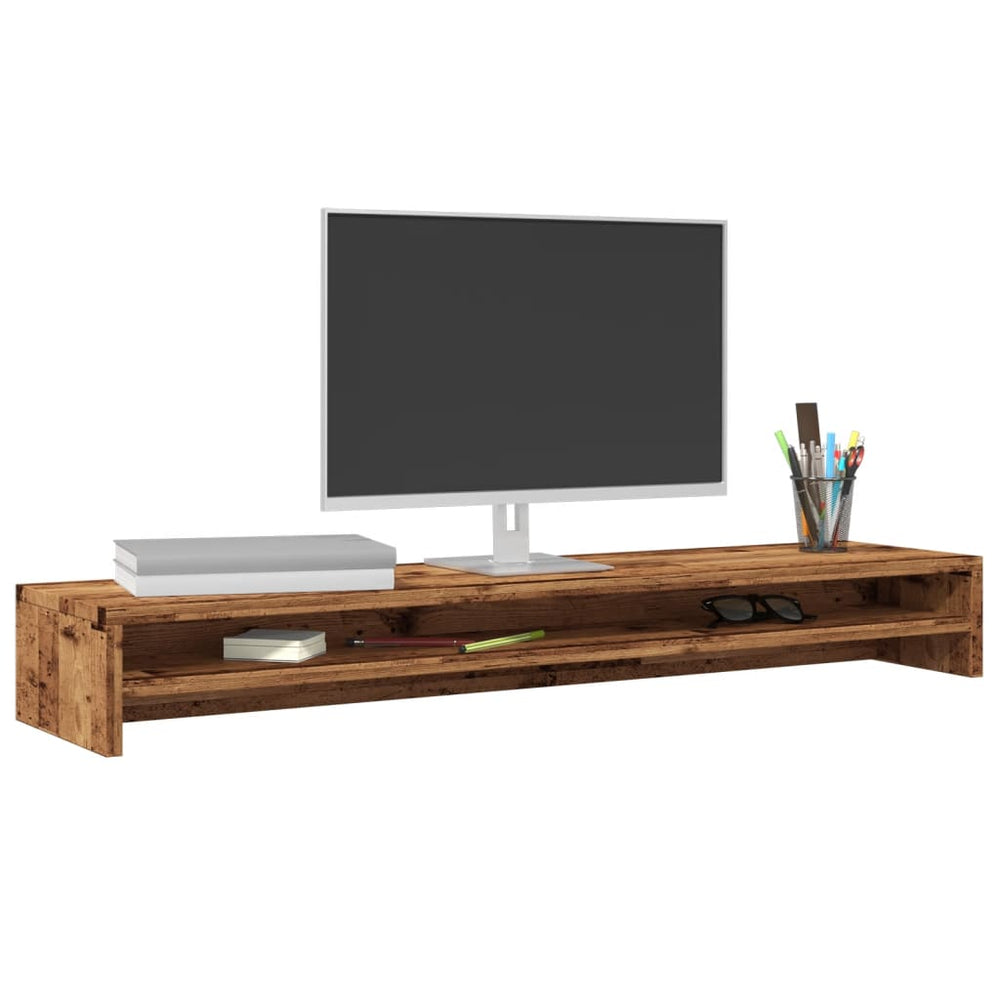 Monitorständer Altholz-Optik 100 cm