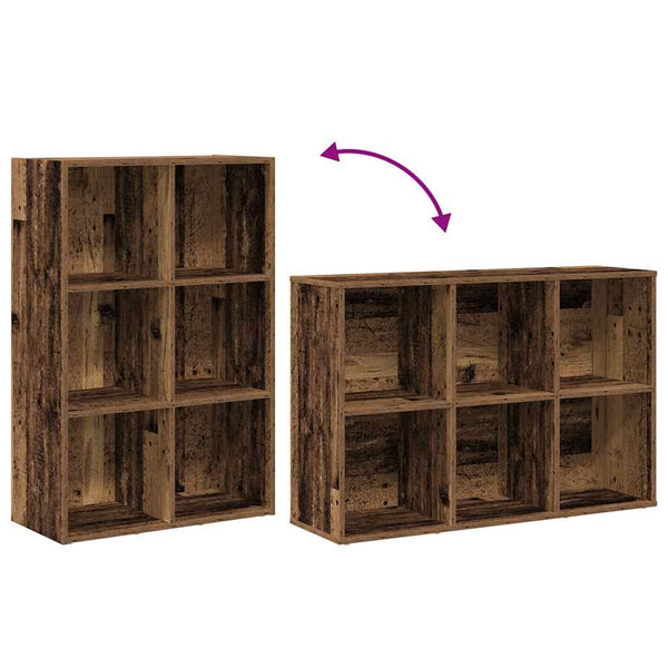 Bücherregal Sideboard Altholz-Optik 66x98 cm