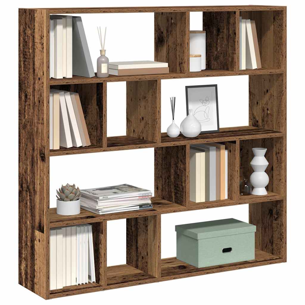 Bücherregal Raumteiler Altholz-Optik 105 cm