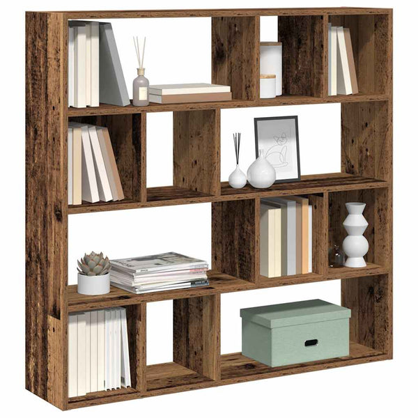 Bücherregal Raumteiler Altholz-Optik 105 cm