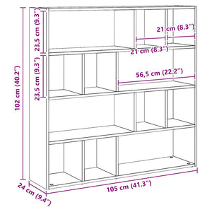 Bücherregal Raumteiler Artisan Eiche 105x102 cm