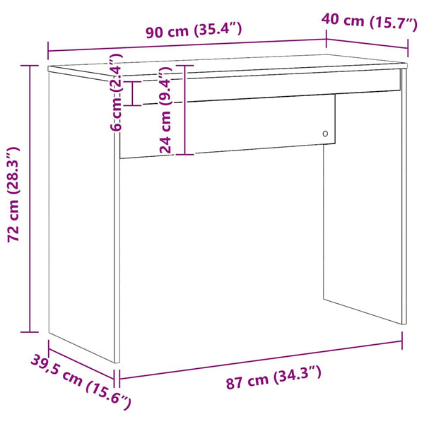 Schreibtisch Artisan Eiche 90x40 cm