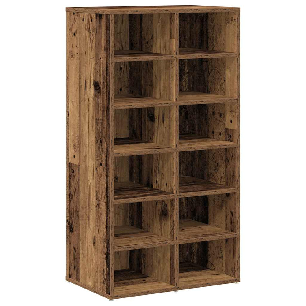 vidaXL Meuble à chaussures aspect bois de récupération 54x34x100,5 cm bois d'ingénierie