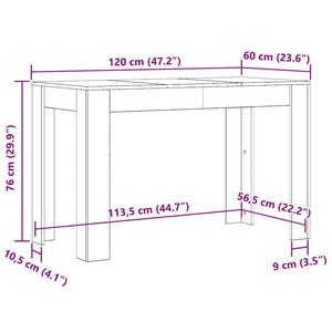 Esstisch Altholz-Optik 120x60 cm