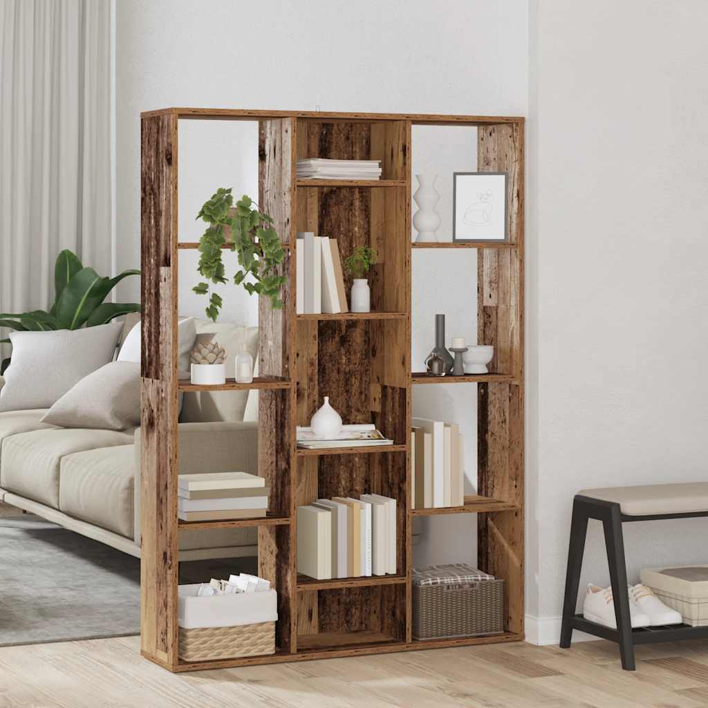 Raumteiler Bücherregal Altholz-Optik 100x140cm