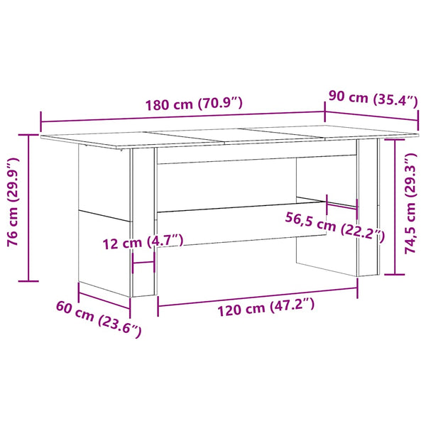 Esstisch Altholz-Optik 180 cm