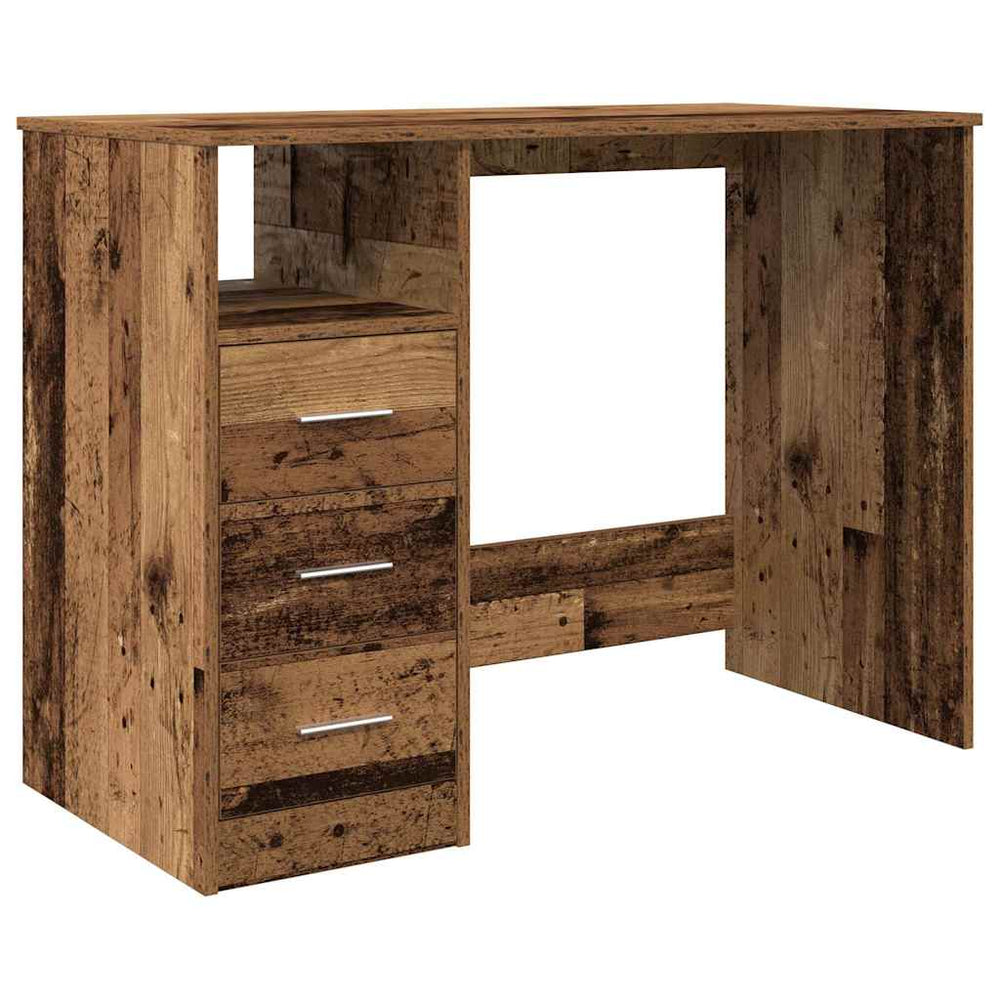 Schreibtisch Altholz-Optik, 102 cm