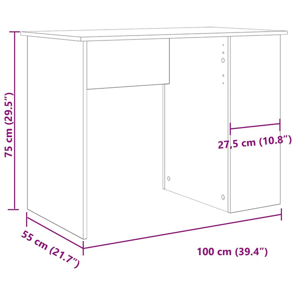 Schreibtisch Artisan Eiche 100x55 cm