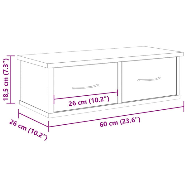 Wandschrank Artisan Eiche 60 cm