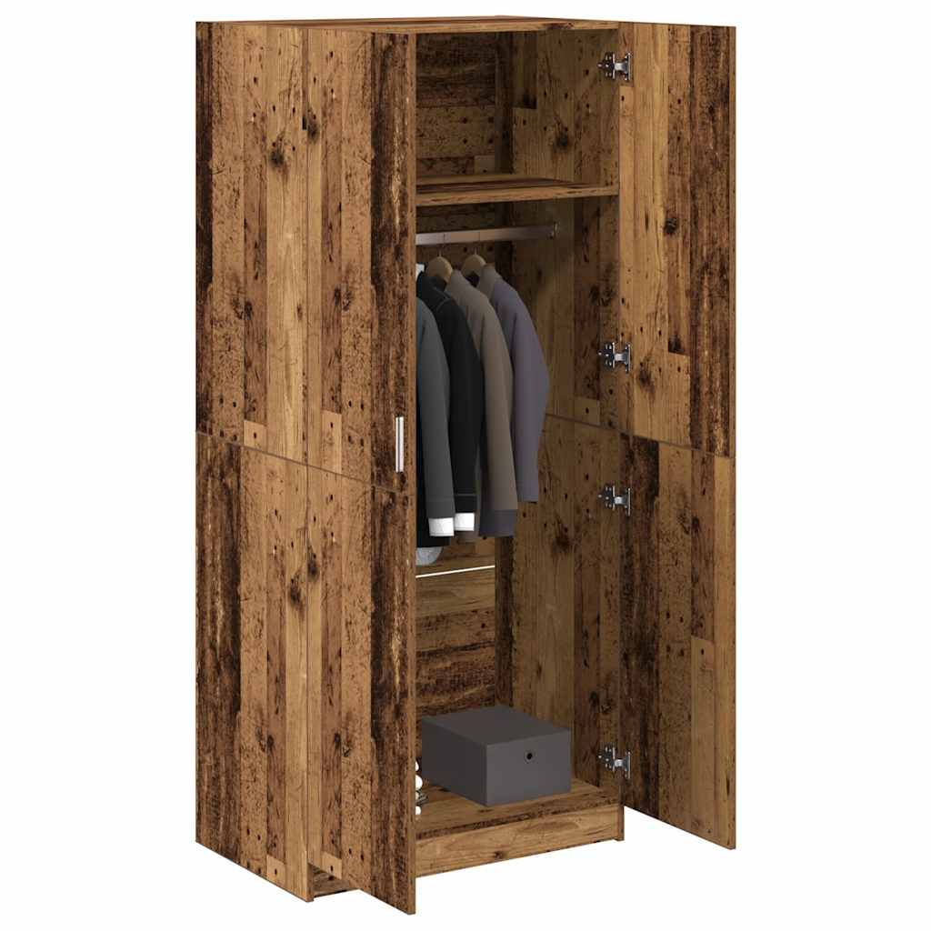 Kleiderschrank Altholz-Optik 80x52x180 cm