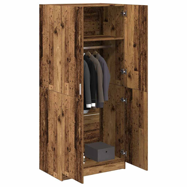 Kleiderschrank Altholz-Optik, 90x200 cm