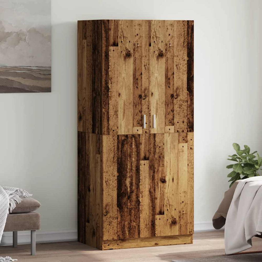 Kleiderschrank Altholz-Optik, 90x200 cm