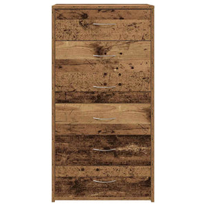 Sideboard Altholz-Optik mit 6 Schubladen