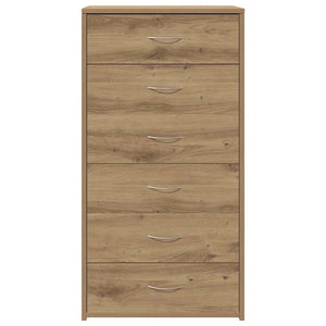 vidaXL Sideboard with 6 Drawers Artisan Oak 50x34x96 cm