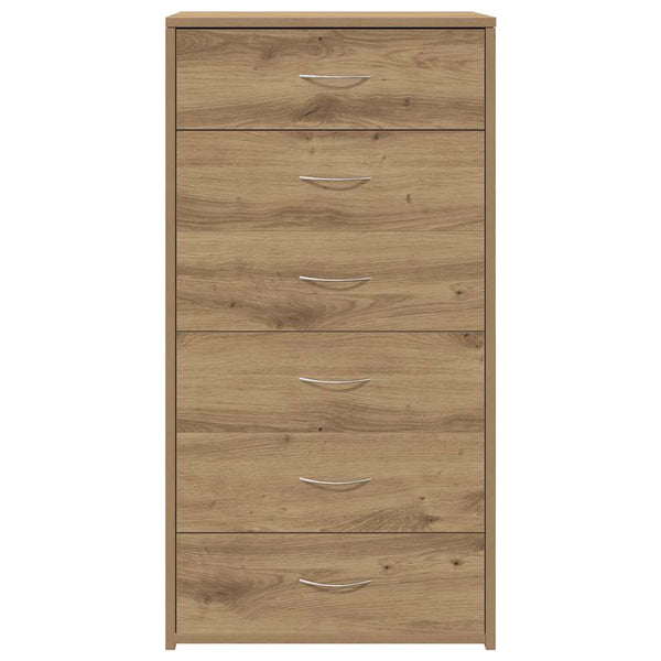 vidaXL Sideboard with 6 Drawers Artisan Oak 50x34x96 cm