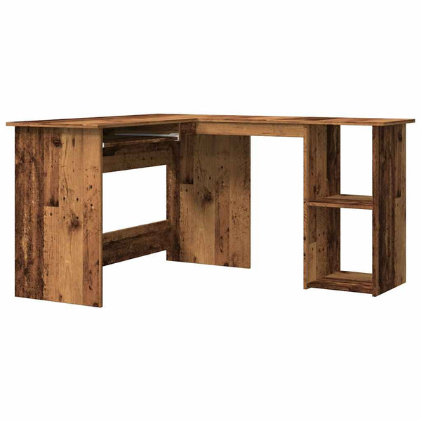 Eckschreibtisch Altholz-Optik, 120x140 cm
