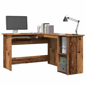 Eckschreibtisch Altholz-Optik, 120x140 cm