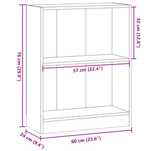 Bücherregal Altholz-Optik 60x76 cm