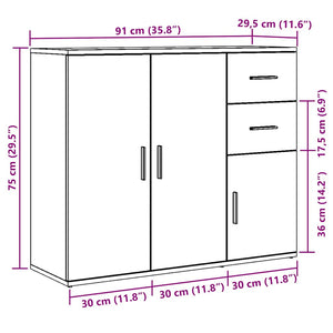 Sideboard Altholz-Optik 91 cm