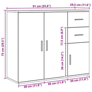 Sideboard Artisan Eiche 91 cm