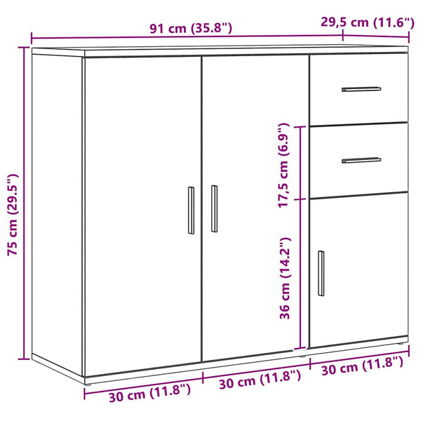Sideboard Artisan Eiche 91 cm