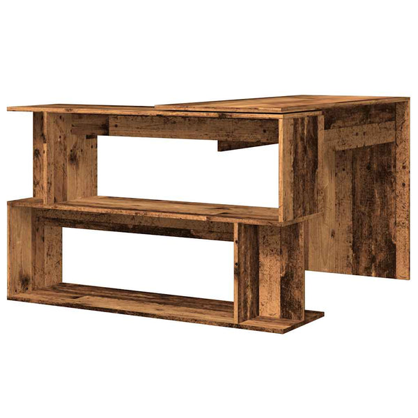 Eckschreibtisch Altholz-Optik, 200cm
