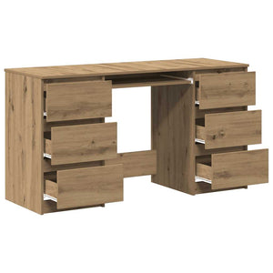 Schreibtisch Artisan Eiche 140 cm mit Schubladen