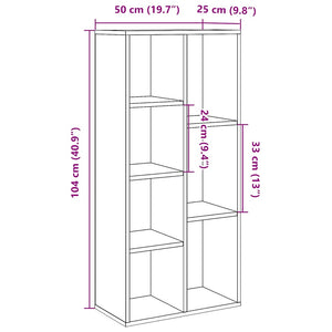 Bücherregal Artisan Eiche 50x25x104 cm