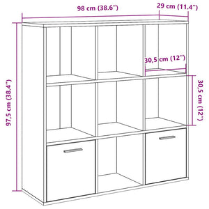 Bücherschrank Altholz-Optik, 98 cm