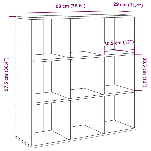 Bücherregal Altholz-Optik, 98 cm