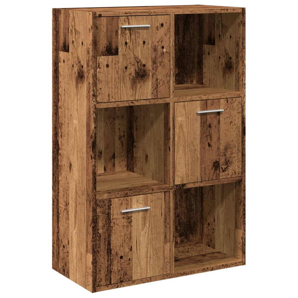 vidaXL Bookcase Reclaimed Wood Look 60.5x30x90 cm Engineered Wood