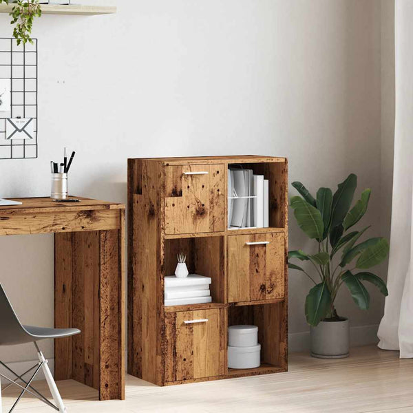 Bücherschrank Altholz-Optik 60,5x90 cm