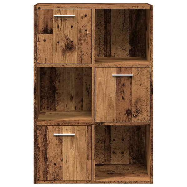 Bücherschrank Altholz-Optik 60,5x90 cm