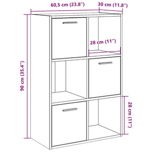 Bücherschrank Artisan Eiche 60,5x90 cm