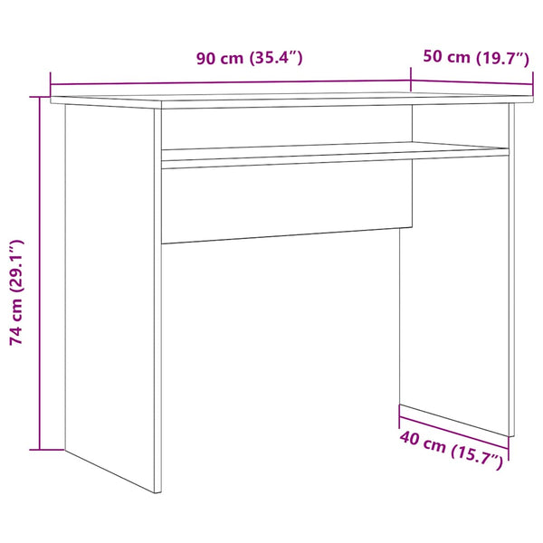 Schreibtisch Altholz-Optik 90x50 cm