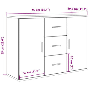 Sideboard Altholz-Optik 90 cm