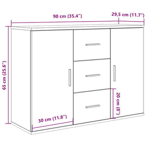 Sideboard Artisan Eiche 90 cm